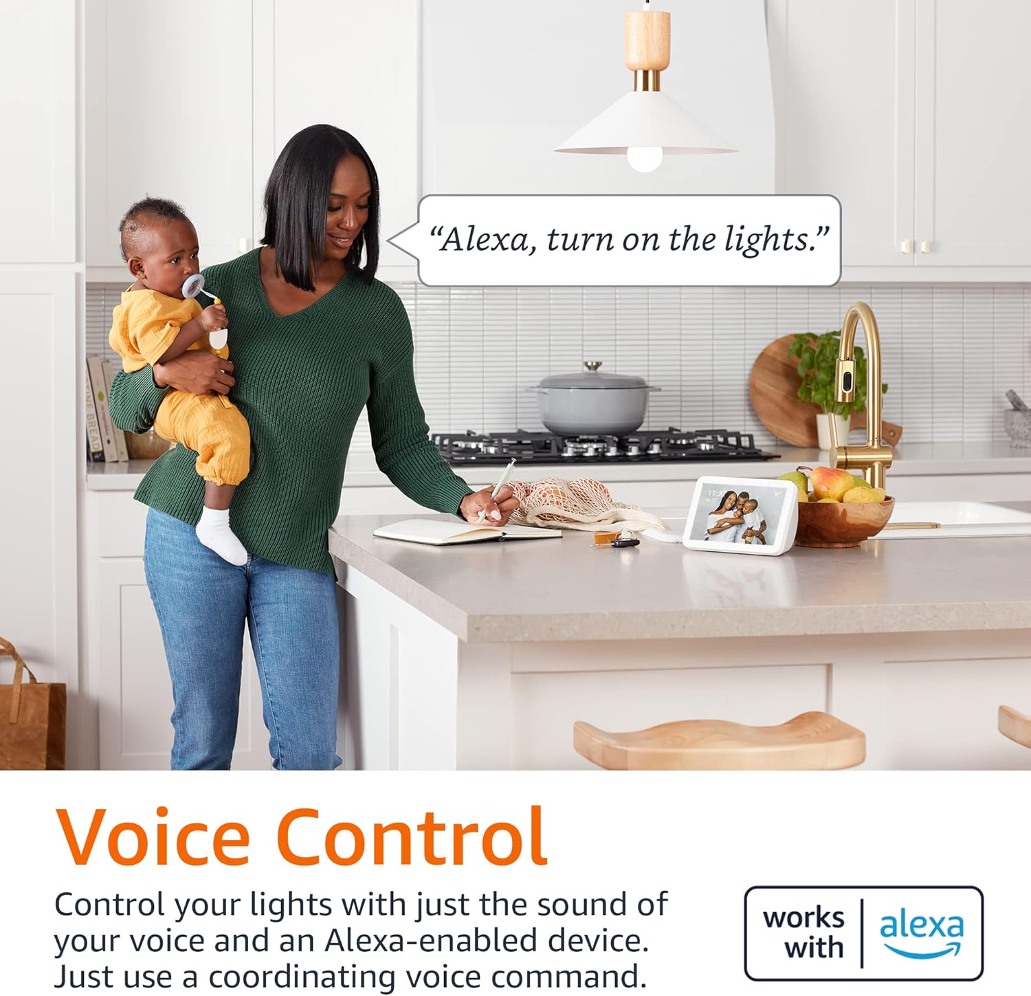 Amazon Basics Smart A19 LED Bulb – Color Changing, 60W Equivalent – 4 Pack